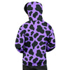 Black And Purple Cow Print Men's Hoodie-grizzshop