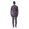 Black And Purple Cow Print Men's Pajamas-grizzshop