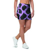 Black And Purple Cow Print Mini Skirt-grizzshop