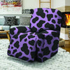 Black And Purple Cow Print Recliner Cover-grizzshop