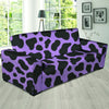 Black And Purple Cow Print Sofa Cover-grizzshop