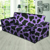 Black And Purple Cow Print Sofa Cover-grizzshop