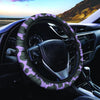 Black And Purple Cow Print Steering Wheel Cover-grizzshop