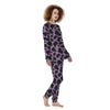 Black And Purple Cow Print Women's Pajamas-grizzshop