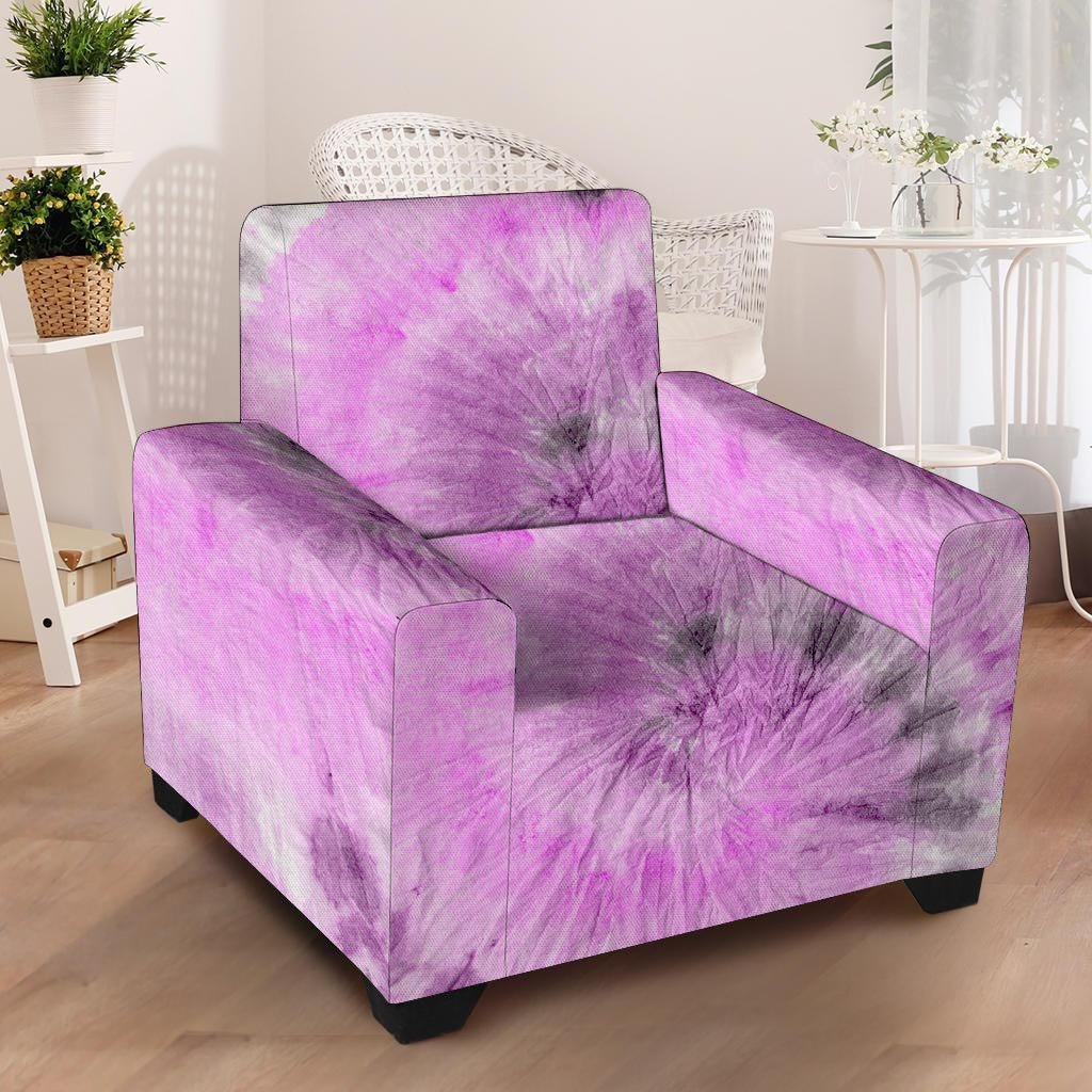 Black And Purple Tie Dye Armchair Cover-grizzshop