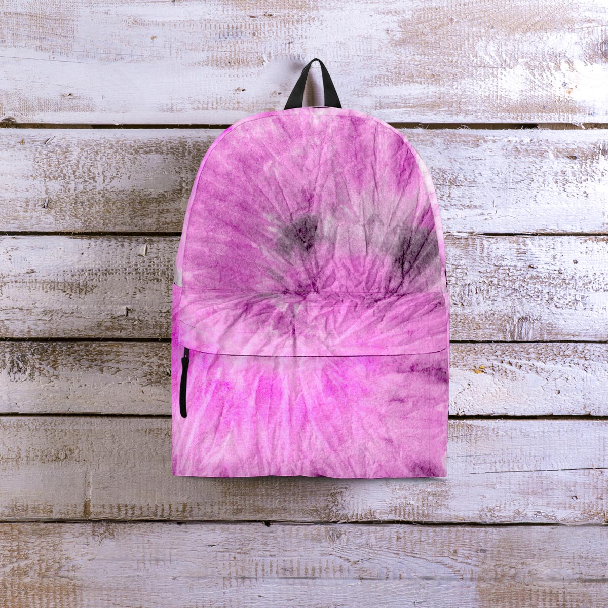 Black And Purple Tie Dye Backpack-grizzshop