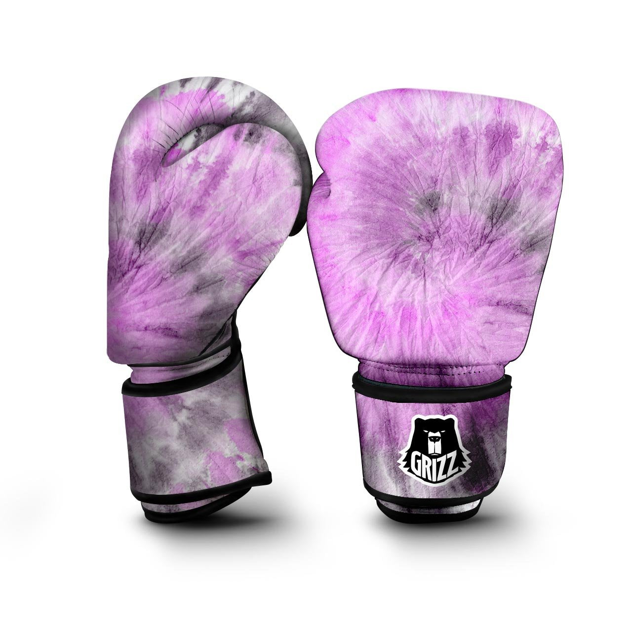 Black And Purple Tie Dye Boxing Gloves-grizzshop