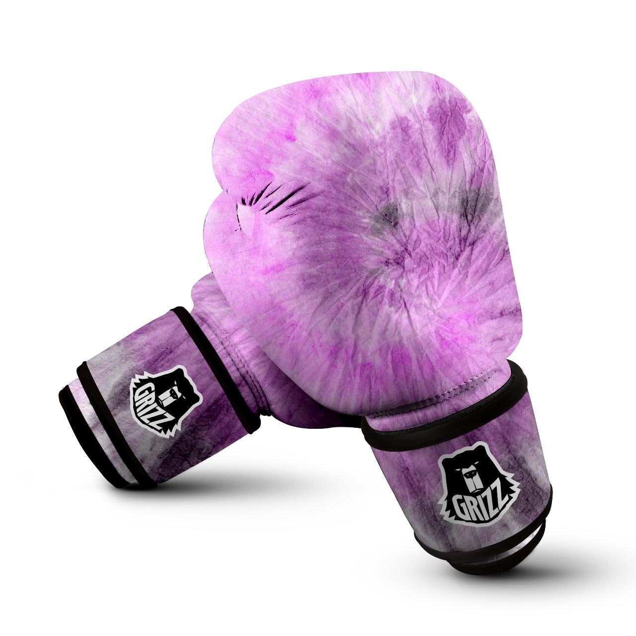 Black And Purple Tie Dye Boxing Gloves-grizzshop