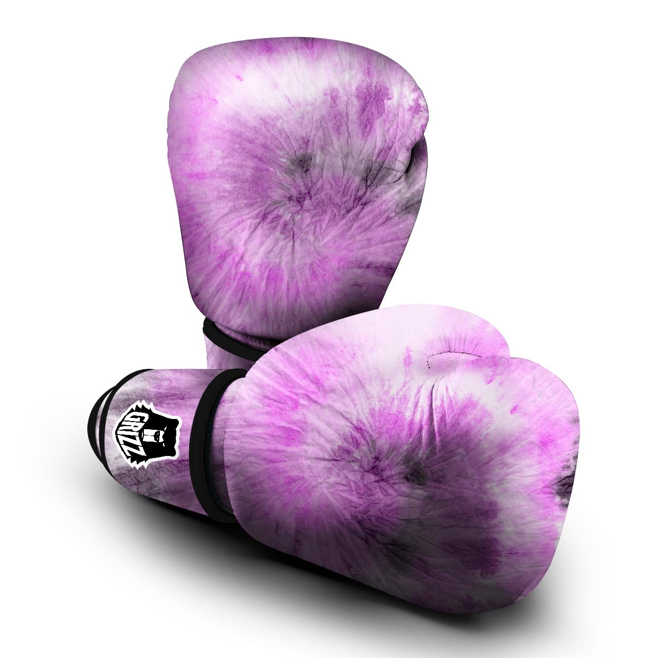 Black And Purple Tie Dye Boxing Gloves-grizzshop