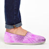 Black And Purple Tie Dye Canvas Shoes-grizzshop