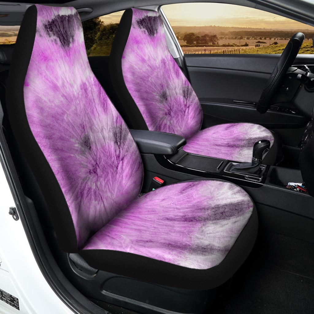 Black And Purple Tie Dye Car Seat Covers-grizzshop