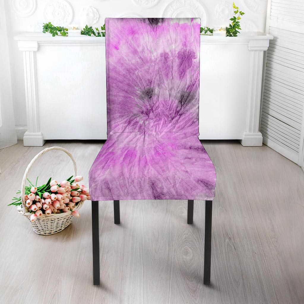 Black And Purple Tie Dye Chair Cover-grizzshop