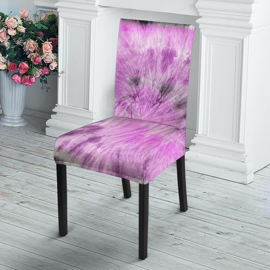 Black And Purple Tie Dye Chair Cover-grizzshop