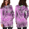 Black And Purple Tie Dye Hoodie Dress-grizzshop