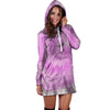 Black And Purple Tie Dye Hoodie Dress-grizzshop