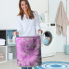 Black And Purple Tie Dye Laundry Basket-grizzshop