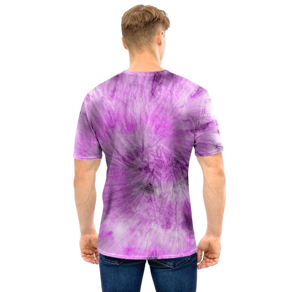 Black And Purple Tie Dye Men T Shirt-grizzshop