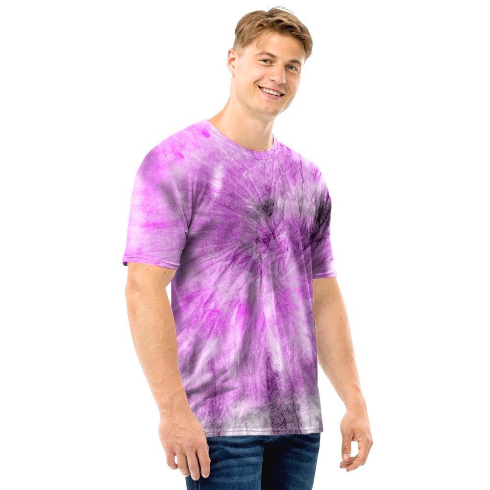 Black And Purple Tie Dye Men T Shirt-grizzshop