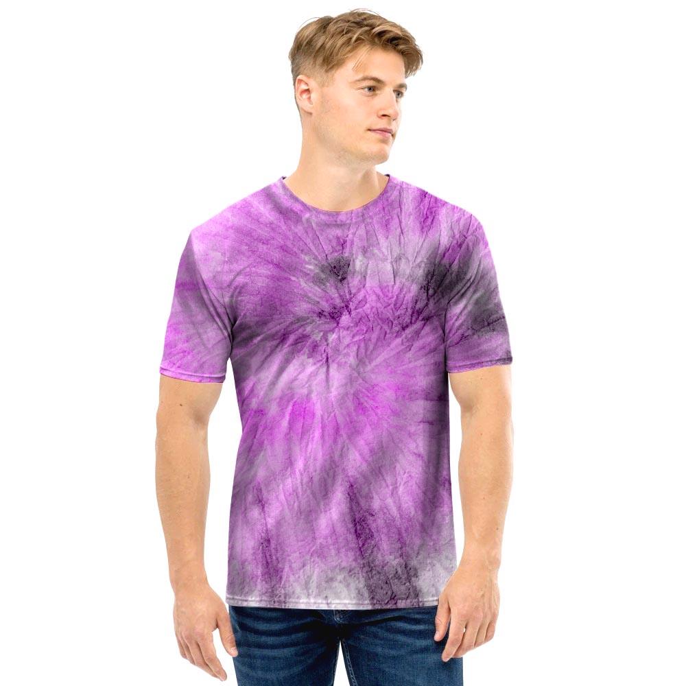 Black And Purple Tie Dye Men T Shirt-grizzshop