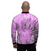 Black And Purple Tie Dye Men's Bomber Jacket-grizzshop