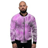 Black And Purple Tie Dye Men's Bomber Jacket-grizzshop