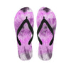 Black And Purple Tie Dye Men's Flip Flops-grizzshop