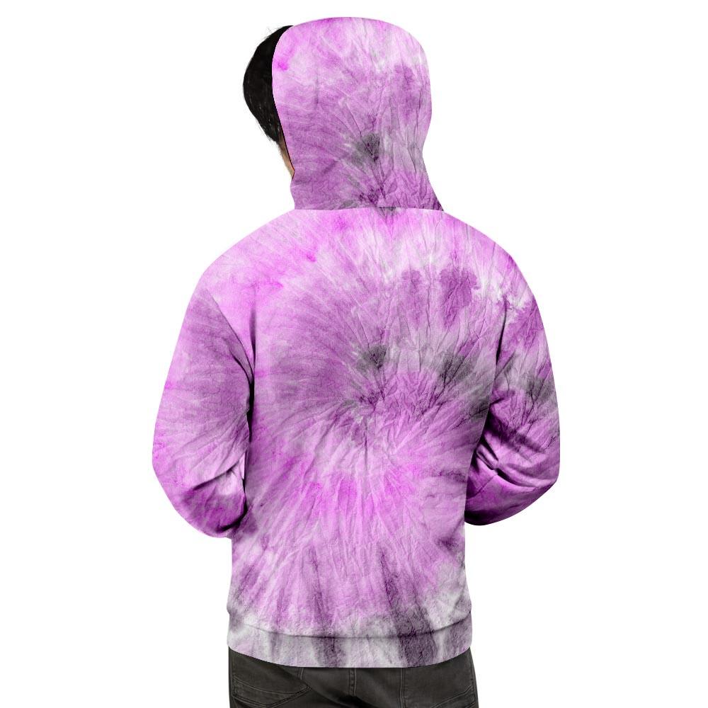 Black And Purple Tie Dye Men's Hoodie-grizzshop