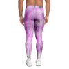 Black And Purple Tie Dye Men's Leggings-grizzshop