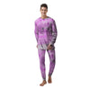 Black And Purple Tie Dye Men's Pajamas-grizzshop