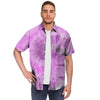 Black And Purple Tie Dye Men's Short Sleeve Shirt-grizzshop