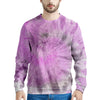 Black And Purple Tie Dye Men's Sweatshirt-grizzshop