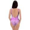 Black And Purple Tie Dye One Piece Swimsuite-grizzshop