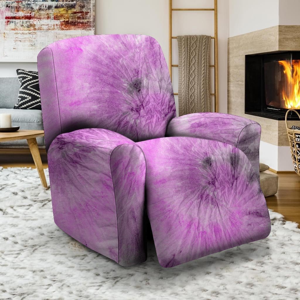 Black And Purple Tie Dye Recliner Cover-grizzshop