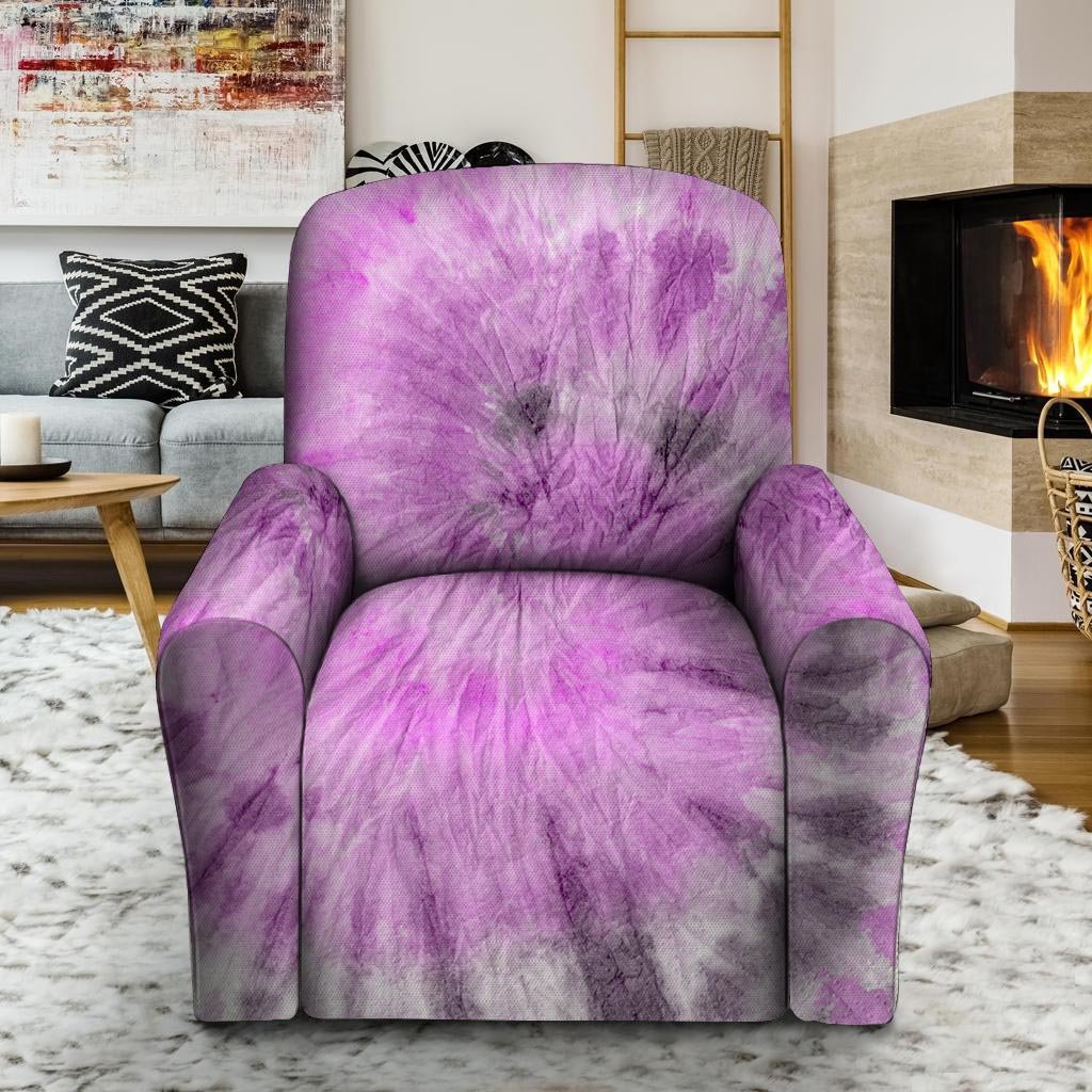 Black And Purple Tie Dye Recliner Cover-grizzshop