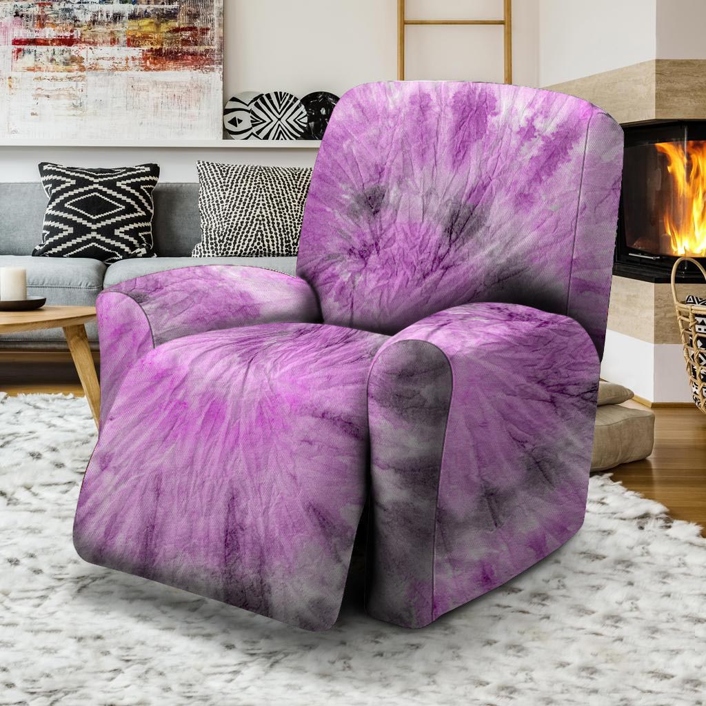 Black And Purple Tie Dye Recliner Cover-grizzshop