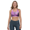 Black And Purple Tie Dye Sports Bra-grizzshop