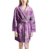 Black And Purple Tie Dye Women's Robe-grizzshop