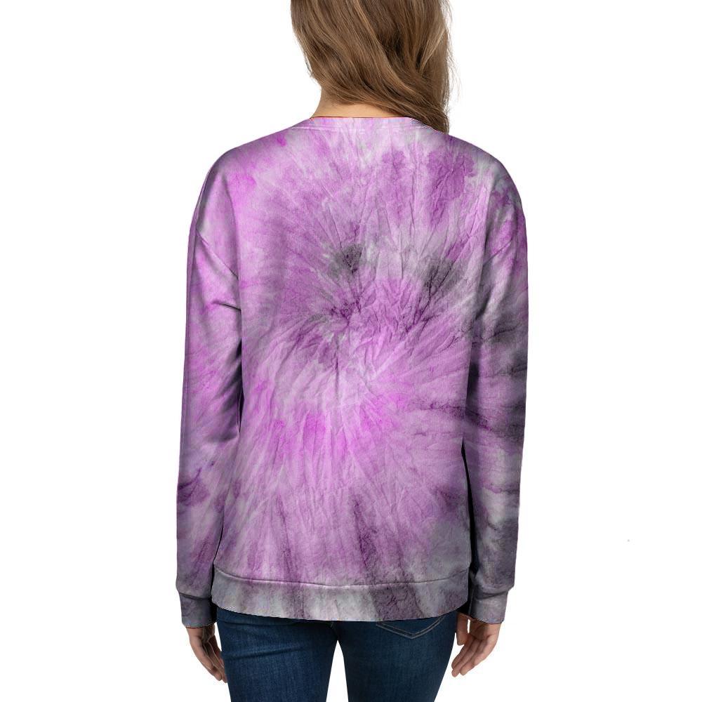 Black And Purple Tie Dye Women's Sweatshirt-grizzshop