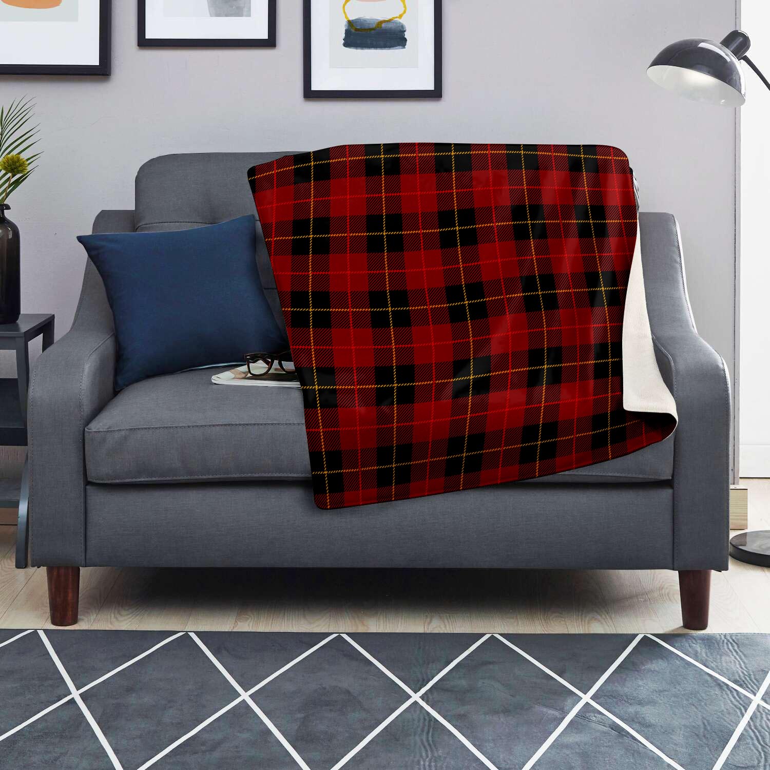 Black And Red Plaid Tartan Blanket-grizzshop