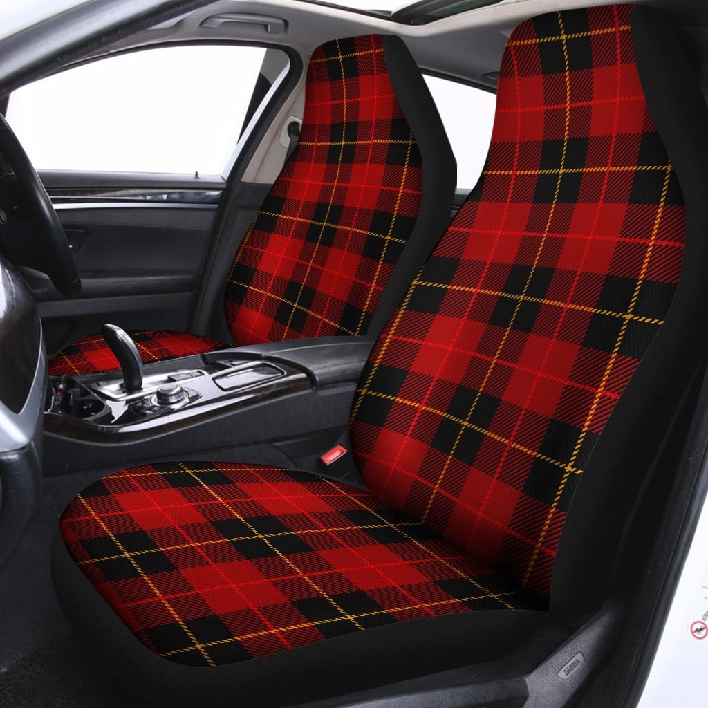 Black And Red Plaid Tartan Car Seat Covers-grizzshop