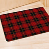 Black And Red Plaid Tartan Door Mat-grizzshop