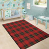 Black And Red Plaid Tartan Floor Mat-grizzshop