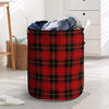 Black And Red Plaid Tartan Laundry Basket-grizzshop
