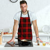 Black And Red Plaid Tartan Men's Apron-grizzshop