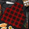 Black And Red Plaid Tartan Men's Apron-grizzshop