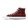 Black And Red Plaid Tartan Men's High Top Shoes-grizzshop