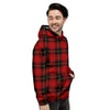 Black And Red Plaid Tartan Men's Hoodie-grizzshop