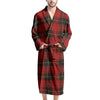 Black And Red Plaid Tartan Men's Robe-grizzshop