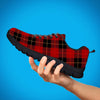 Black And Red Plaid Tartan Men's Sneakers-grizzshop