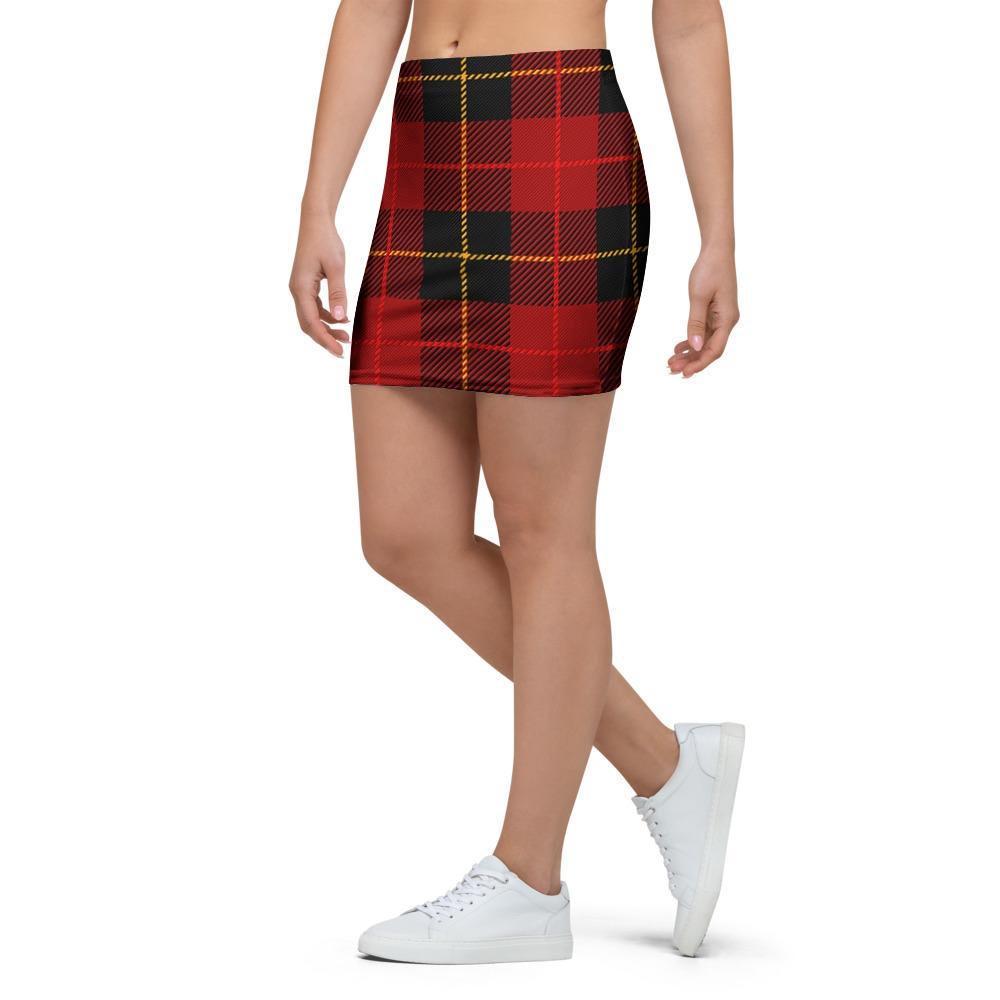 Black And Red Plaid Tartan Mini Skirt-grizzshop